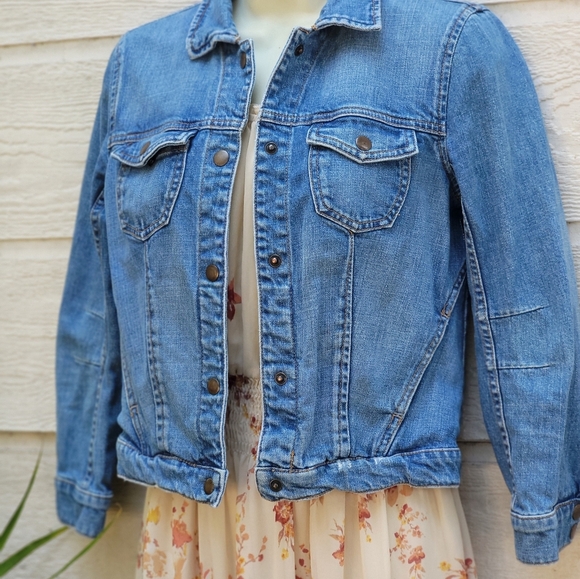 Free People jean jacket size S Color blue - Picture 4 of 11